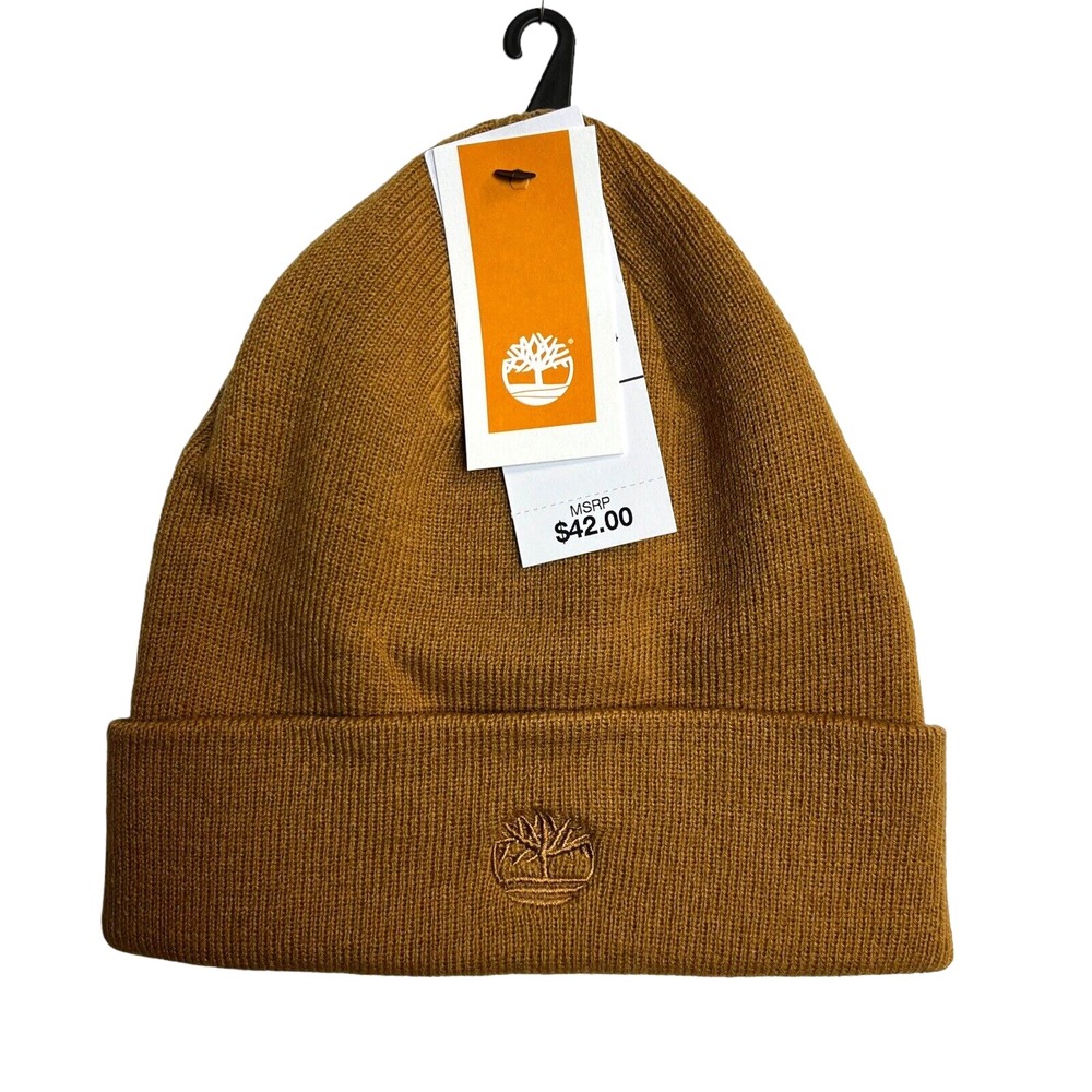 Timberland Mens Cuffed Beanie with Embroidery Logo One Size Non- Itchy Fabric